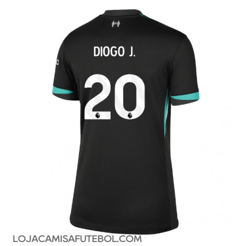 Camisa de Futebol Liverpool Diogo Jota #20 Equipamento Secundário Mulheres 2024-25 Manga Curta